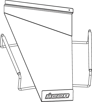 Icon Slatwall Helmet Display Shelf - Right Hand 9903-0495 1