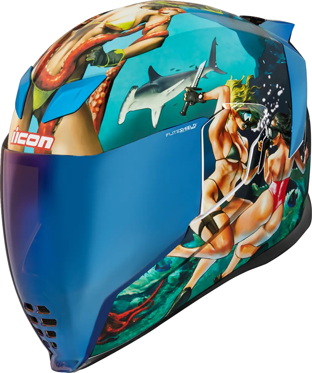 Icon Airflite™ Helmet - Pleasuredome4 - Blue - Xs 0101-15000 1