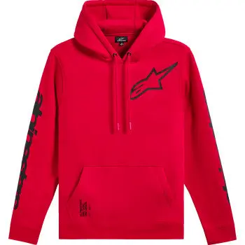 In Stock Alpinestars Triple Pullover Hoodie - Red - Large 1235-51405-30-L 1