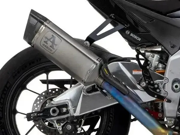 71001Pt Arrow Aprilia Rsv4 1100 19-20 Factory Titanium Link Pipe+Titanium Pista Silencer With Carbon End Cap And Db Killer 1