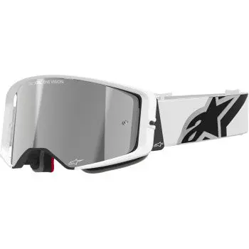 Alpinestars Goggles Supertech Goggle - Corp - White - Silver Mirror Lens 5100325-2055 1