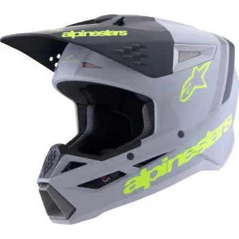 Alpinestars Sm3 Helmet - Radium - Matte Gray/Black/Yellow Fluo - Medium 8300826-9510-M 1