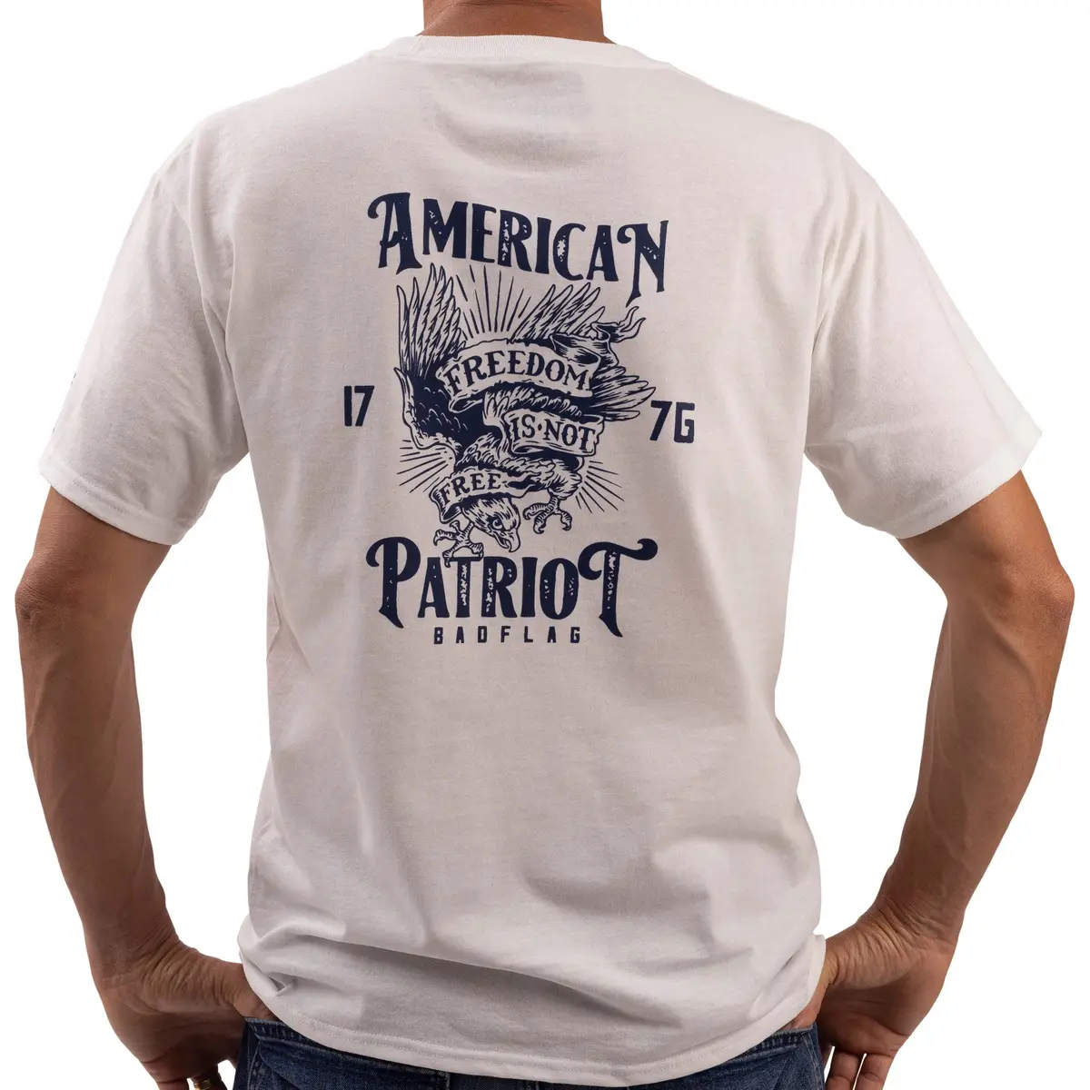 American Patriot Graphic Tee-White 1