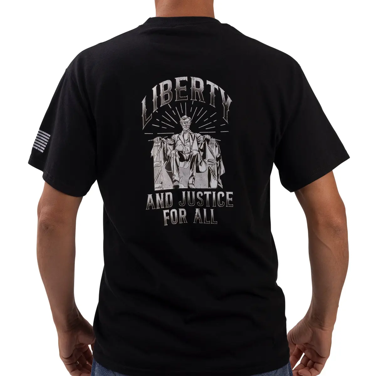 Liberty And Justice Graphic Tee-Black 1