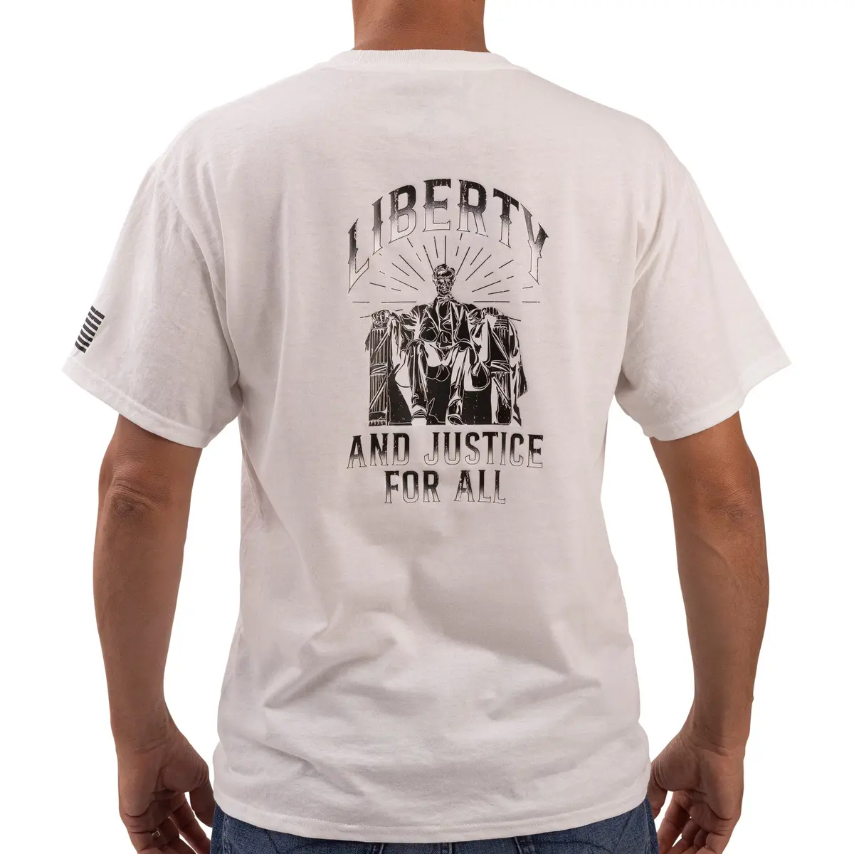 Liberty And Justice Graphic Tee-White 1