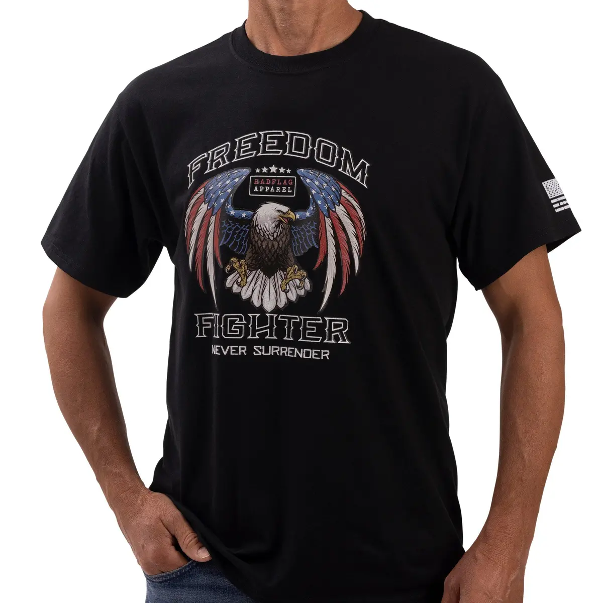 Freedom Fighter Graphic Tee-Black 1