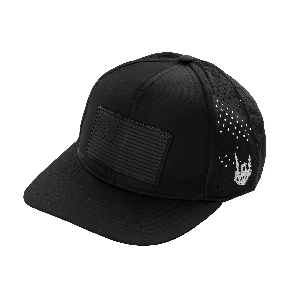 Old Glory Blacked Out Curved Performance Hat 1