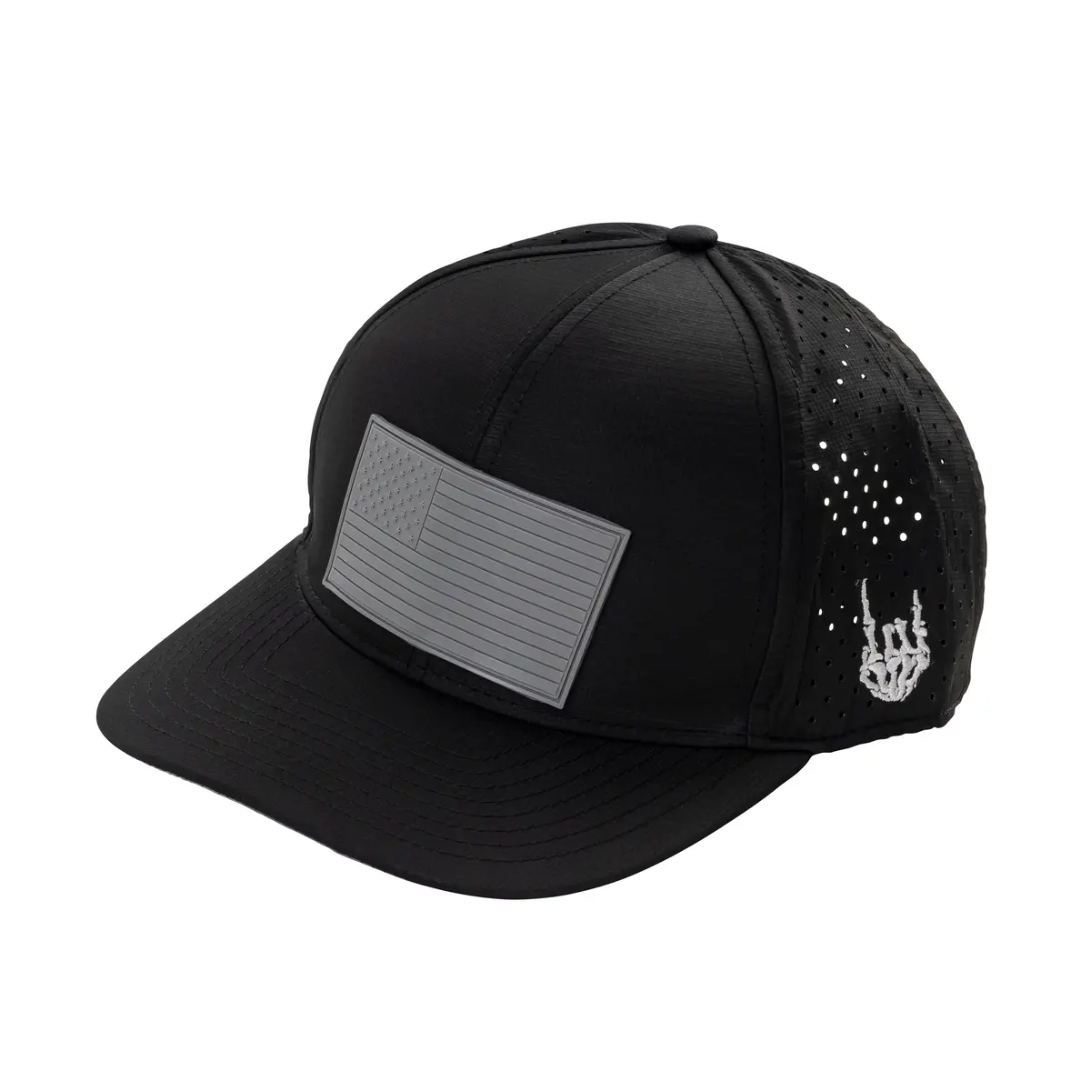 Old Glory Grayed Out Curved Performance Hat 1