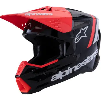 Alpinestars Sm3 Helmet - Radium - Gloss Black/Red Fluo/White - Small 8300826-1553-S 1