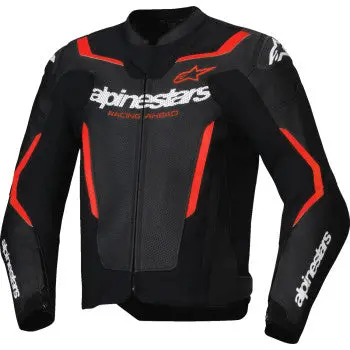 Alpinestars Jacket Lthr Gp Force Air Flo Blk/Rd Fl 56 3100326-1030-56 1