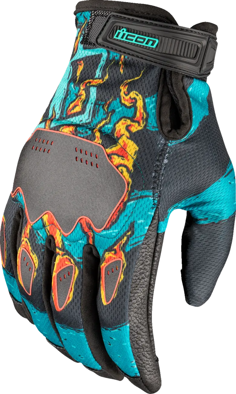Icon Hooligan™ Munchies Gloves - Teal - Medium 3301-4797 1