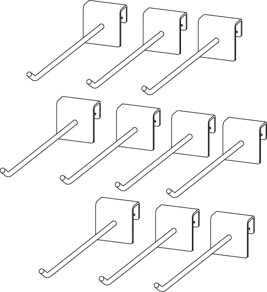 Icon Display Glove Peg Kit - 10 Pack 9903-0491 1