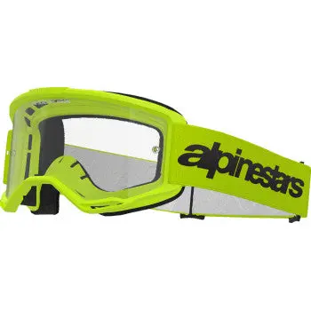 Alpinestars Goggles Vision 3 Goggle - Wordmark - Yellow - Clear Lens 5103325-5038 1