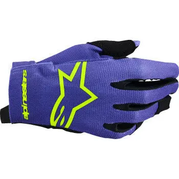 Alpinestars Youth Radar Gloves - Purple/Fluo Yellow - Xs 3541824-3175-Xs 1