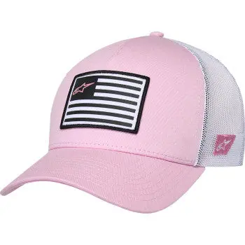 Alpinestars Flag Snapback Hat - Pink/White 1211-81013-3139-Os 1