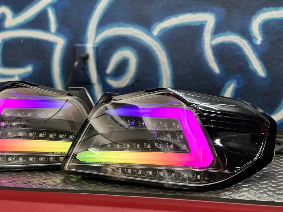 Ntxglow Black Spec D Color Shifting Tail Lights (2015-2021 Subaru Wrx) 1