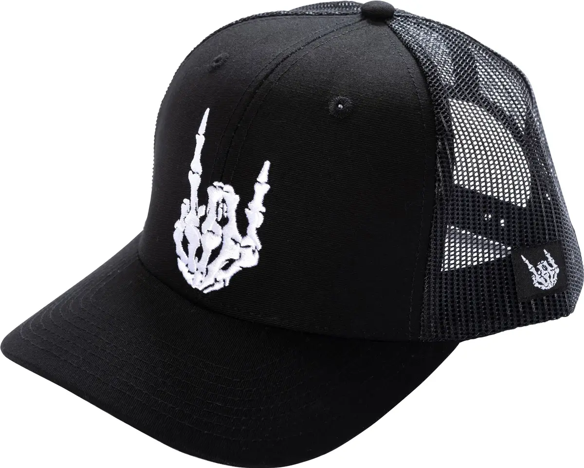 Badflag Skeleton Hand Trucker Hat 1