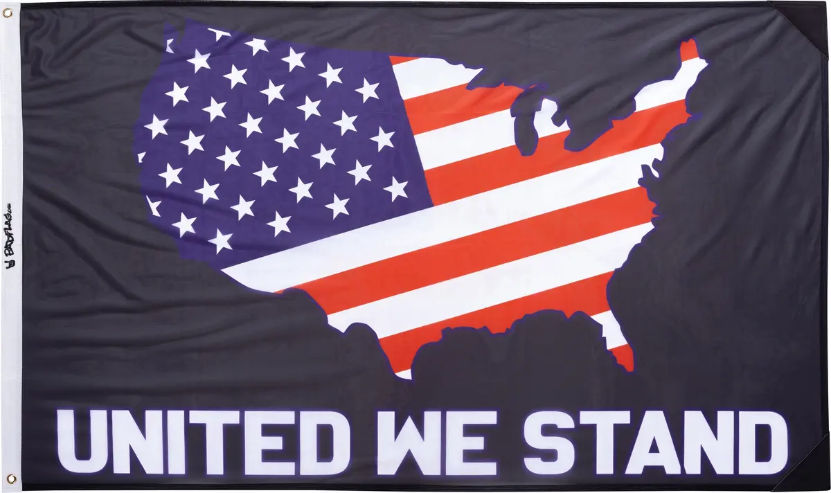 United We Stand American Map Flag 1