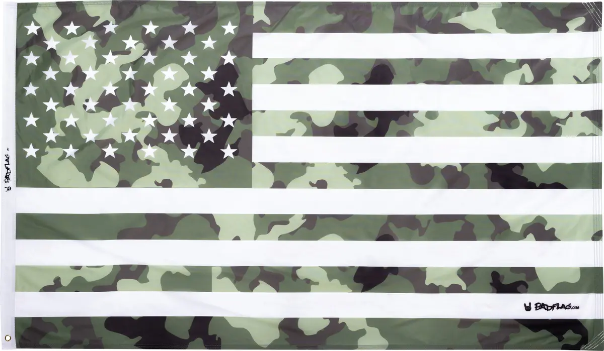 Green Jungle Camo American Flag 1