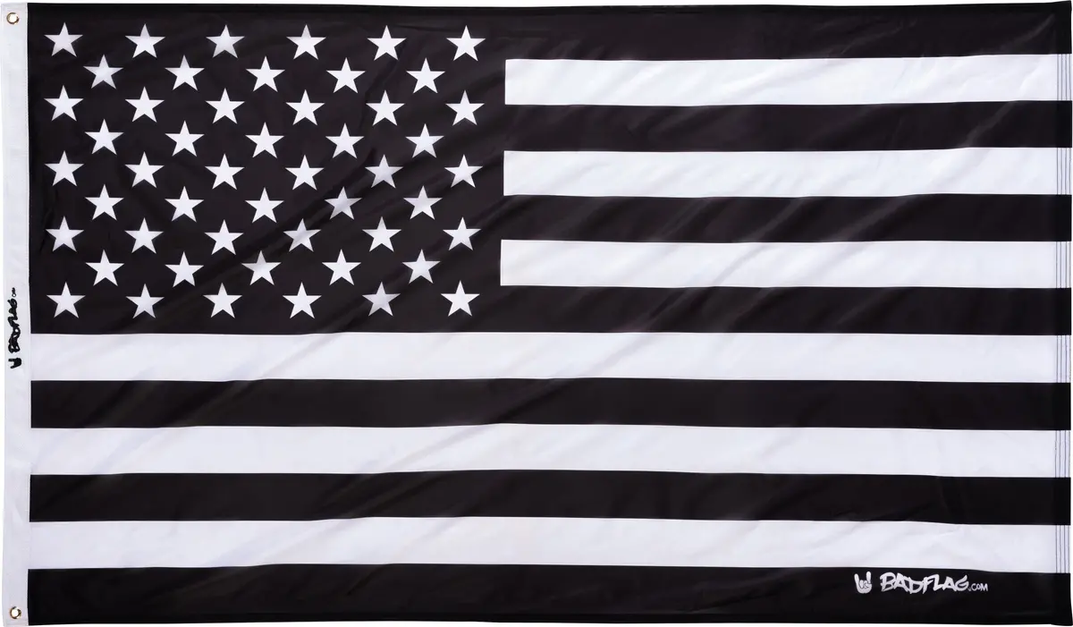 Black And White American Flag 1