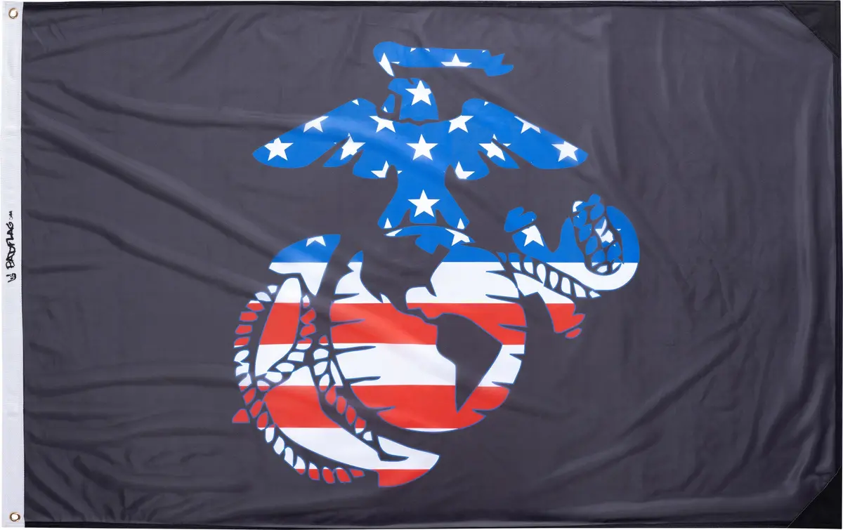 Us Marine Corp Black Flag 1