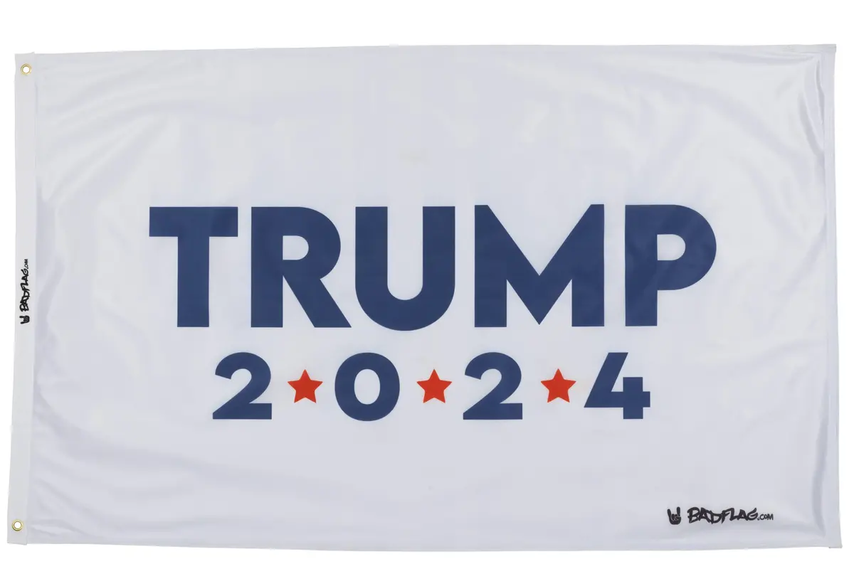 White Trump 2024 Flag 1