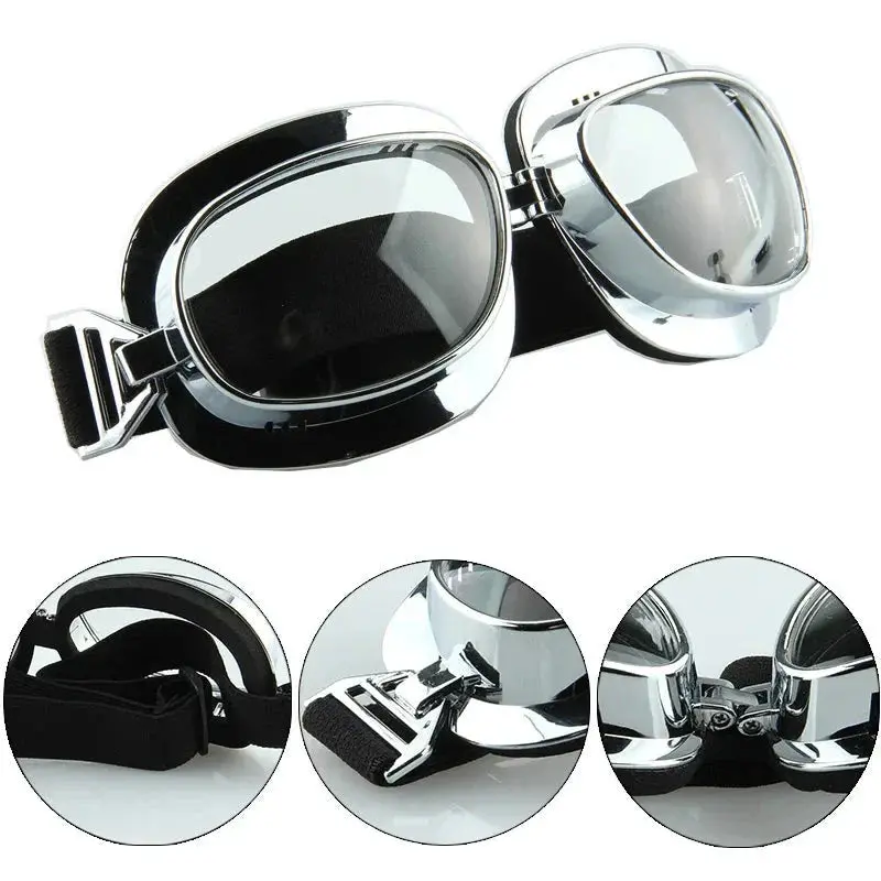 Motorcycle Goggles Vintage Windproof Uv Protection For Harley 1
