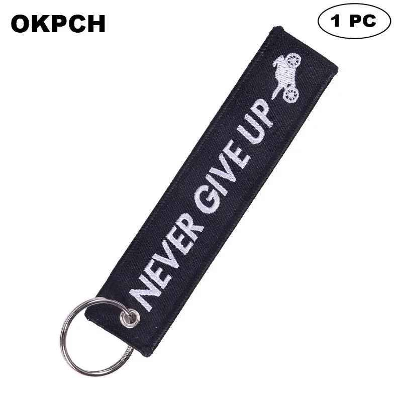 Never Give Up - Motorcycle Keychain 1