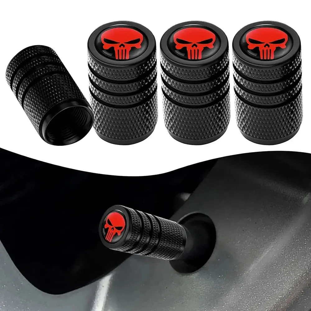 4Pcs Skull Valve Stem Caps 3