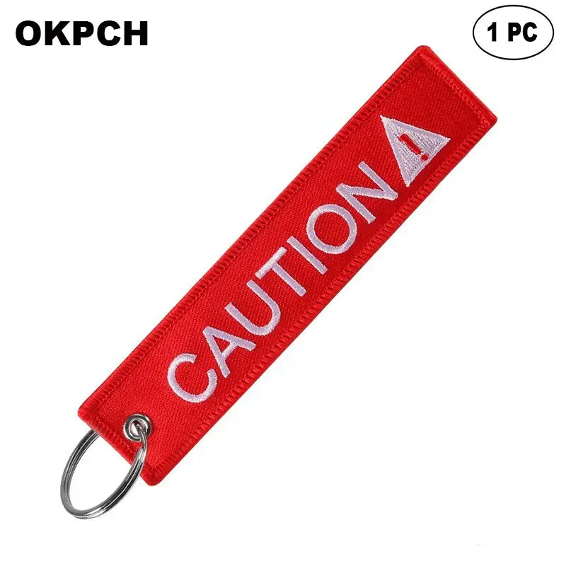 Caution - Motorcycle Keychain 1