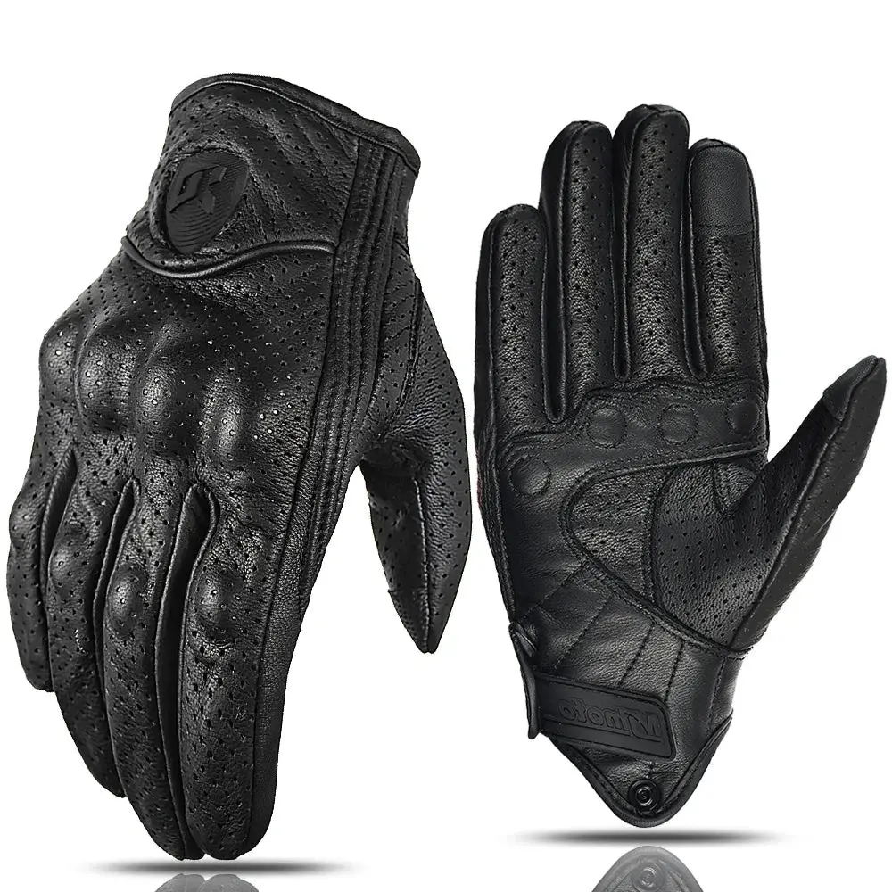 Leather Gloves Retro Biker 1