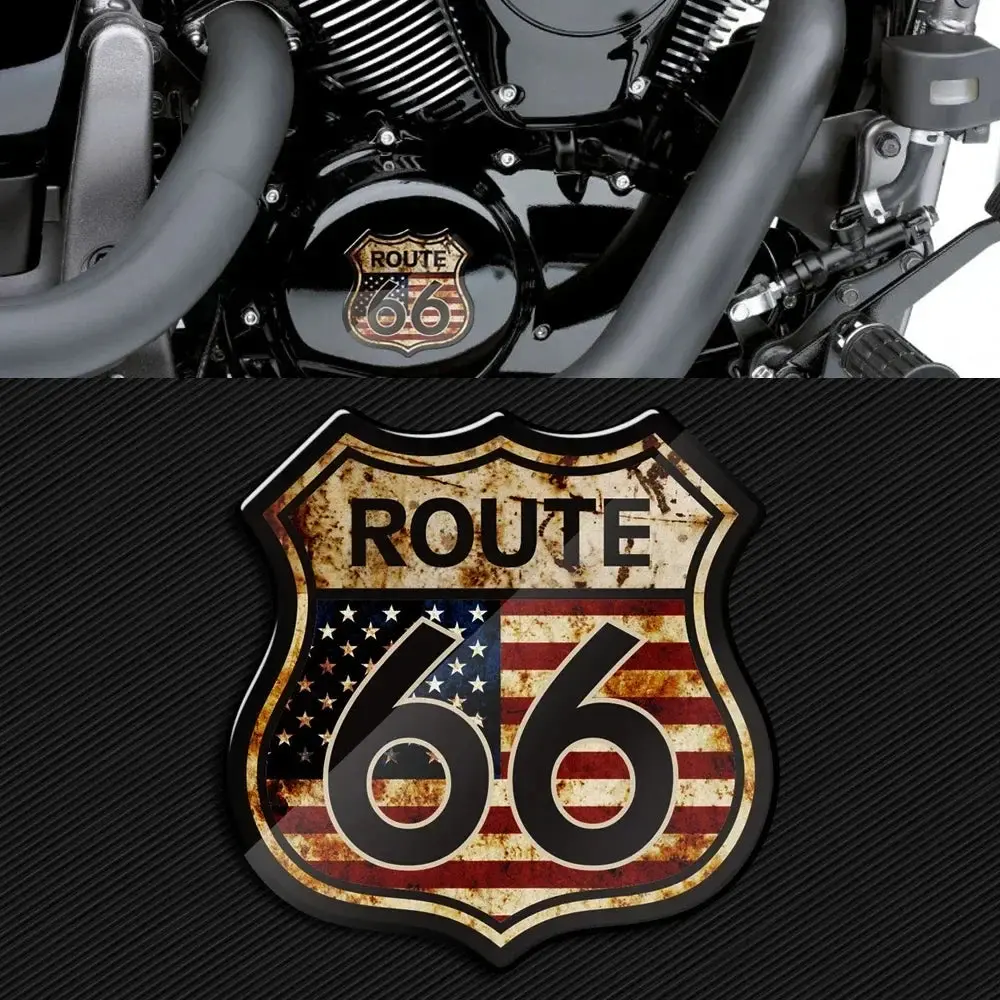 3D Route 66 Vintage Sticker 1