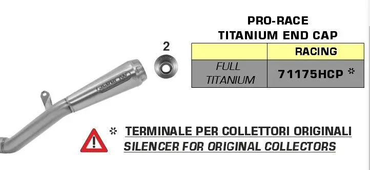 Arrow Arrow Pro- Race Titanium Silencer Kit "High Version" 2017 - 2020 Honda Cbr1000rr 71175Hcp 1