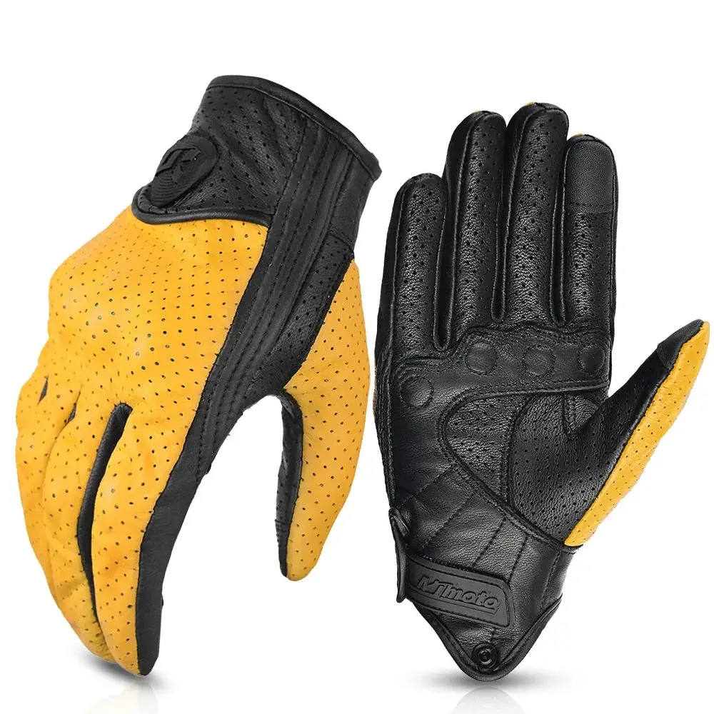 Leather Gloves Retro Biker 1