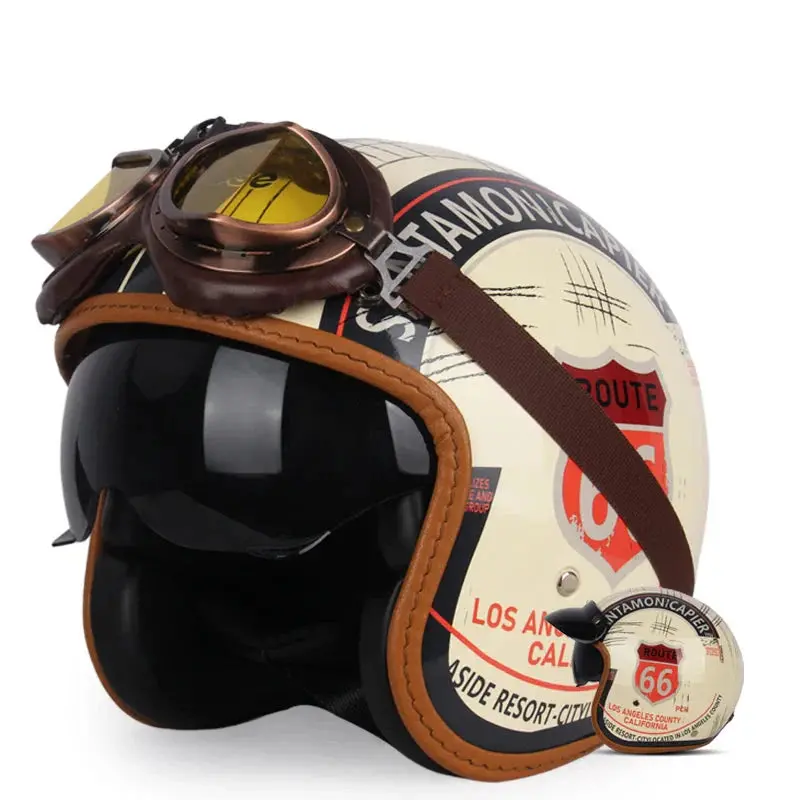 Vintage Motorcycle Helmet Open-Face 1