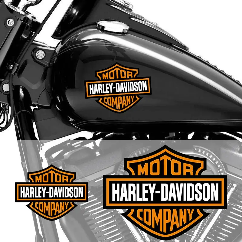 2Pcs Motorcycle Logo Tank Decal Motor Oil Cover Stickers 1