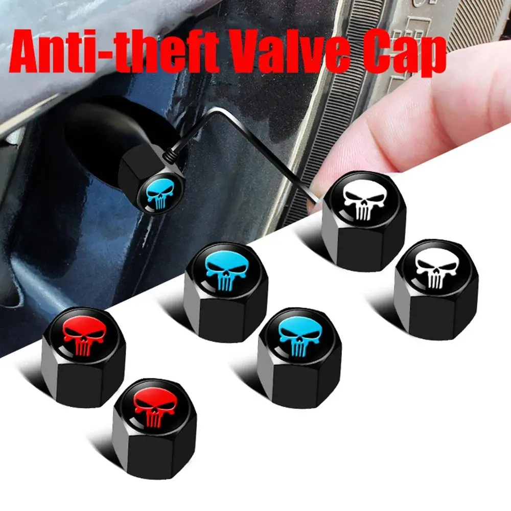 Anti-Theft Skull Valve Stem Caps 1