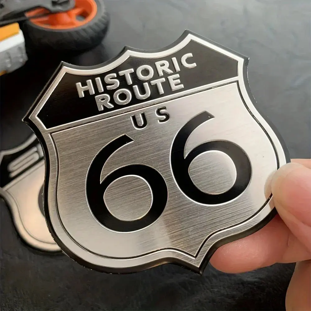 Aluminum Stickers 3D 66 Historic Route 1