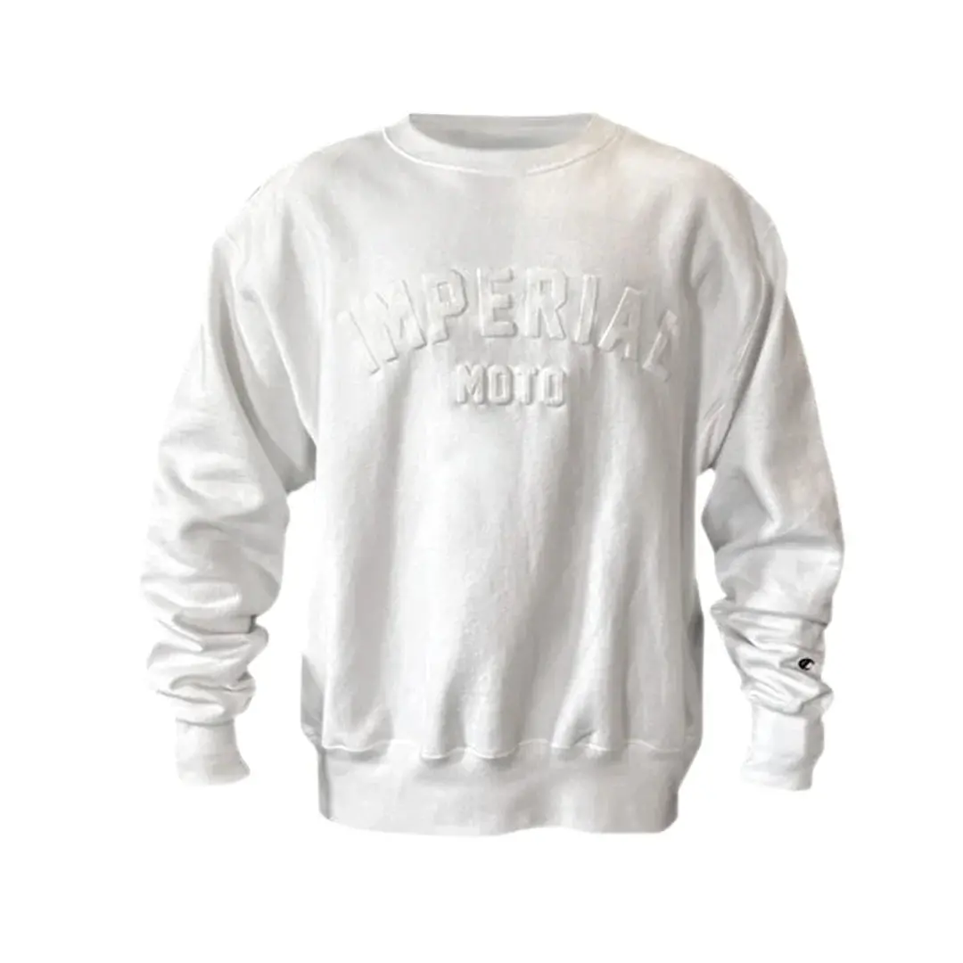 In Stock Imperialmoto White Hot Varsity Crewneck - Large 1
