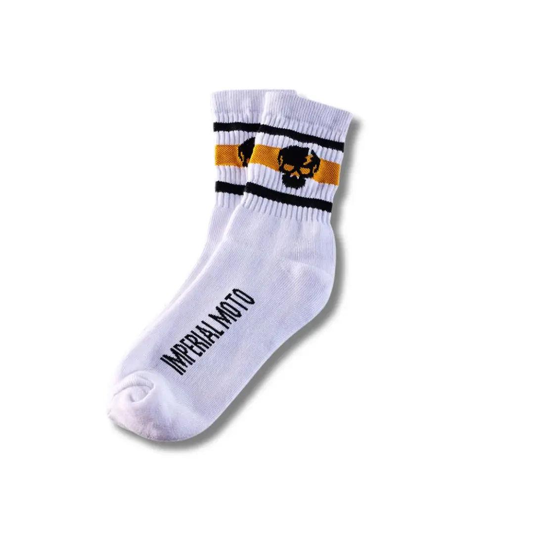 In Stock Imperial Moto Half-Crew Skull Sock 1
