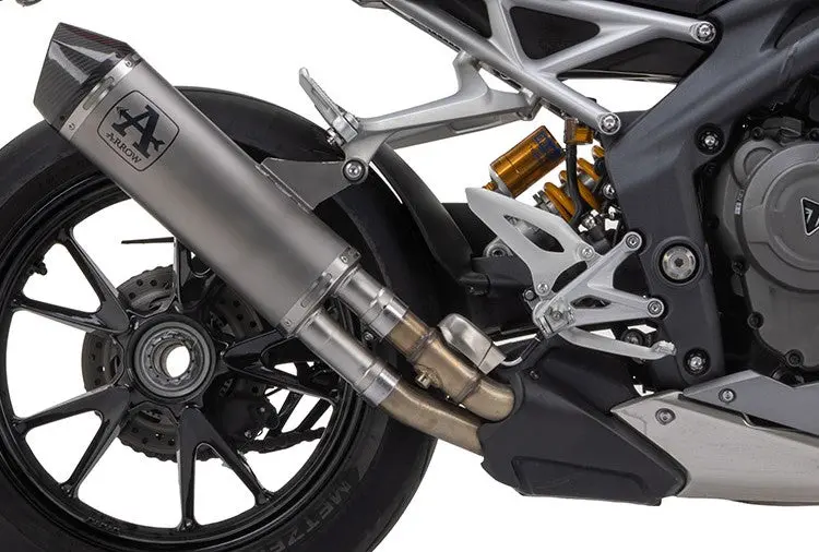 71955Pk  Arrow Exhaust Race-Tech Slip-On Exhaust, Titanium For Triumph Speed Triple 1200 Rs 21-24 1