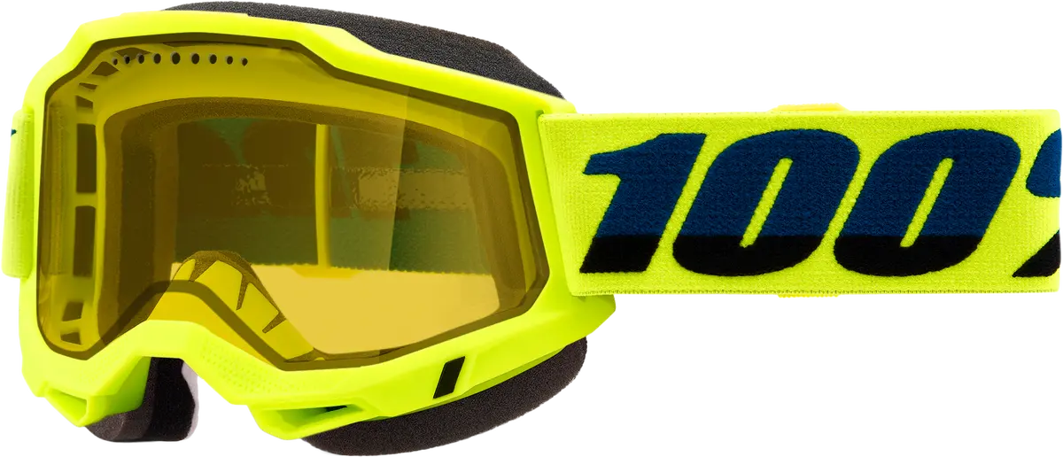 Accuri 2 Snowmobile Goggle Neon Yellow W/ Yellow Lens 1