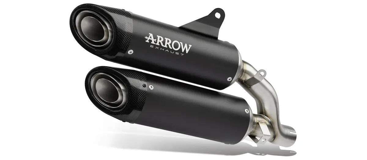 71939Prn  Arrow Round-Sil Slip-On Exhausts, Titanium Dark For Ducati Monster 937 2021-2024 1