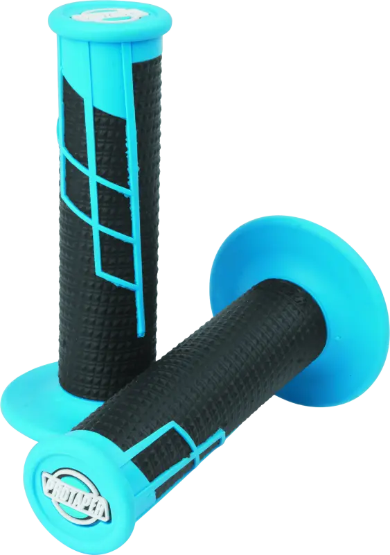 Protaper Clamp-On 1/2 Waffle Grip - Neon Blue/Black 1