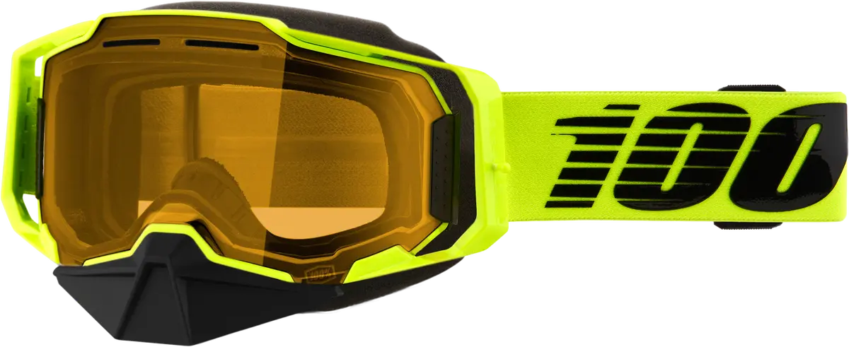 Armega Snowmobile Goggle Neon Ylw W/ Yellow Lens 1