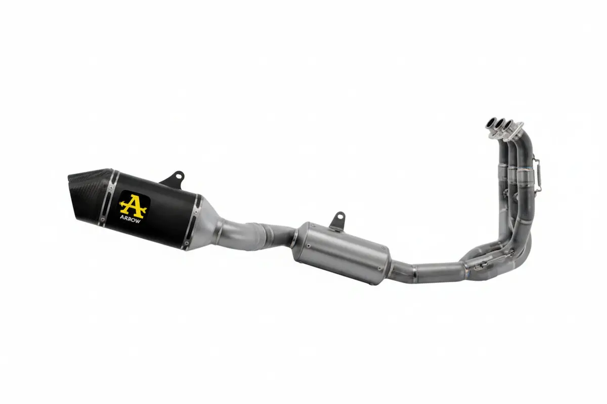 Arrow Exhaust  Veloce Full Exhaust, Aluminum Dark For Triumph Tiger 660 22-24 71504Van 1