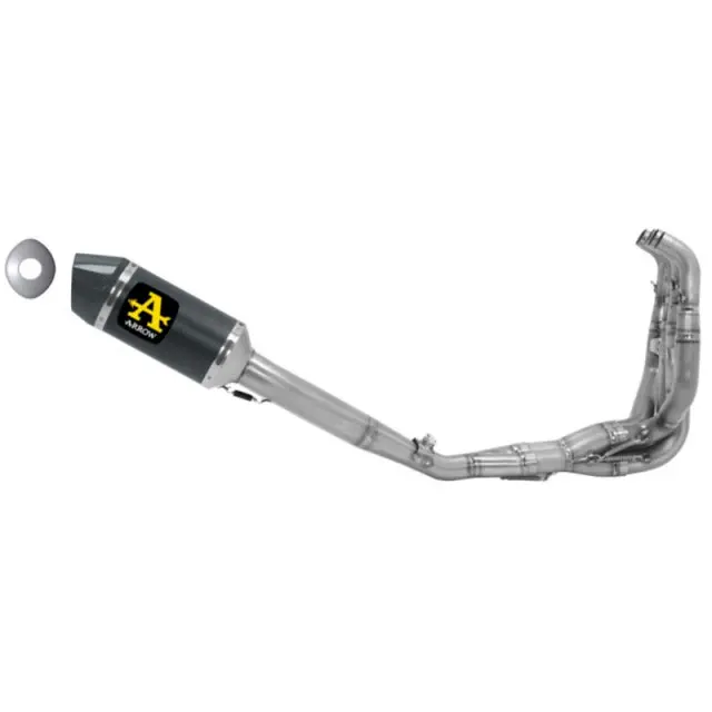 Arrow Competition Full Exhaust System, Carbon Fiber Stainless Steel Collector Zx-6R 09-23 71208Mkz 1