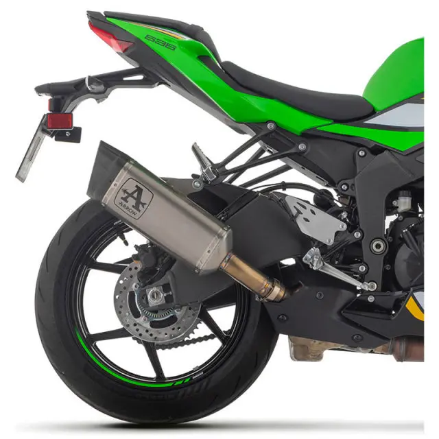 71509Pt Arrow Slip-On Exhaust,  For Zx-6R 636 2024-25 Pista  Titanium With Welded Link-Pipe 1