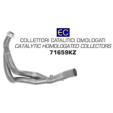 Arrow 71659Kz Catalytic Homologated Collector For Kawasaki Z650 2017-2020 71659Kz 1
