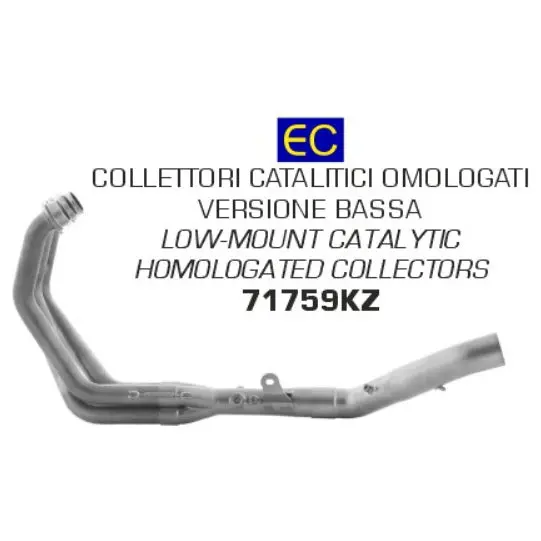 Arrow Homologated  Catalyzed Stainless Steel Low Version Collector Yamaha Mt-09 21-23  71759Kz 1